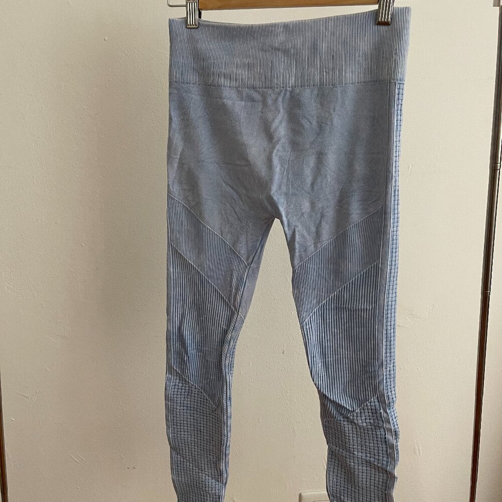 SUPERSOFT WORKOUT/LOUNGE LEGGING WITH MOTO DETAIL LIGHT BLUE S